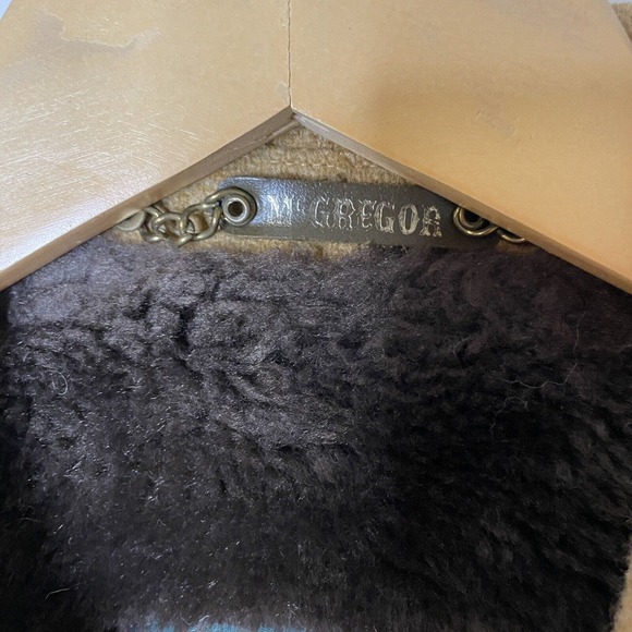 Vintage McGregor 70s Men’s Sherpa Lined Heavy Winter Jacket Pea Coat Tan Sz 38 - Picture 10 of 13